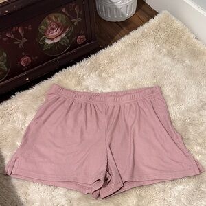 Nicole Miller Pink Ribbed Shorts